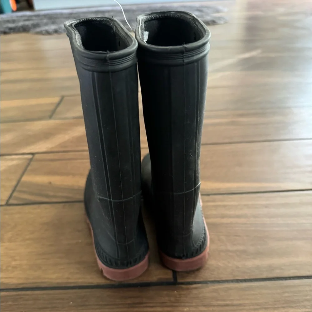 Kids Black Rubber rain Boots size 13